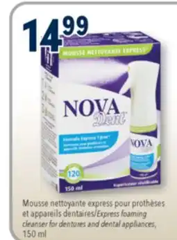 Familiprix NOVADENT, Express foaming cleanser for dentures and dental appliances, 150 ml offer