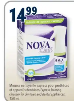 Familiprix NOVADENT, Express foaming cleanser for dentures and dental appliances, 150 ml offer