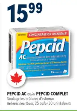 Familiprix PEPCID AC or PEPCID COMPLET, Relieves heartburn, 25 or 30 units offer