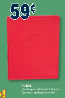 Familiprix HILROY, Duo-tang in cardboard with 3 ties offer