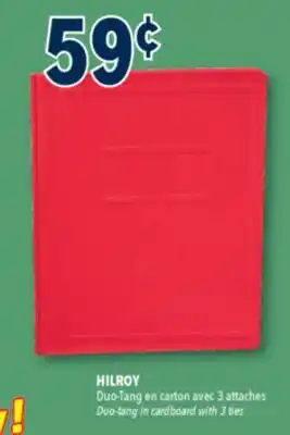Familiprix HILROY, Duo-tang in cardboard with 3 ties offer