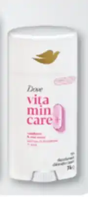 Familiprix DOVE, Vitamin care +, Selected deodorant, 74 g offer