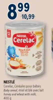 Familiprix NESTLÉ Cerelac, Baby cereal, miel et blé avec lait honey and wheat with milk, 400 g offer
