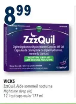 Familiprix VICKS ZzzQuil Nighttime sleep aid, 12or 177ml offer