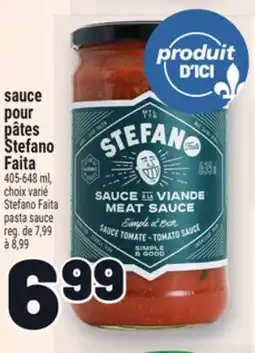Metro SAUCE POUR PÂTES STEFANO FAITA | STEFANO FAITA PASTA SAUCE offer