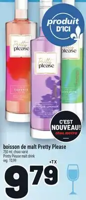 Metro BOISSON DE MALT PRETTY PLEASE | PRETTY PLEASE MALT DRINK offer