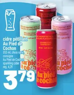 Metro CIDRE PÉTILLANT AU PIED DE COCHON | AU PIED DE COCHON SPARKLING CIDER offer