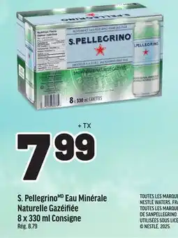 Metro S.PELLEGRINO EAU MINÉRALE NATURELLE GAZÉFIÉE offer