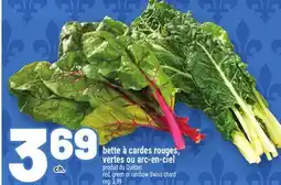 Metro BETTE À CARDES ROUGES VERTES OU-EN CIEL | RED, GREEN OR RAINBOW SWISS CHARD offer