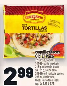 Metro COQUILLES TACOS OLD EL PASO | OLD EL PASTO TACO SHELLS offer