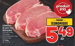 Metro CÔTELETTES DE PORC FRAIS DÉSOSSÉES | FRESH BONELESS PORK CHOPS offer