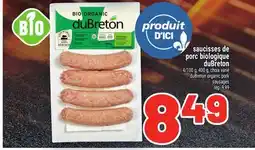 Metro SAUCISSES DE PORC BIOLOGIQUE DUBRETON | DUBRETON ORGANIC PORK SAUSAGES offer
