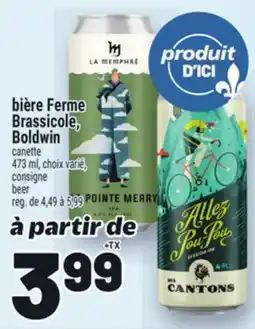 Metro BIÈRE FERME BRASSICOLE, BOLDWIN | BRASSICOLE, BOLDWIN BEER offer