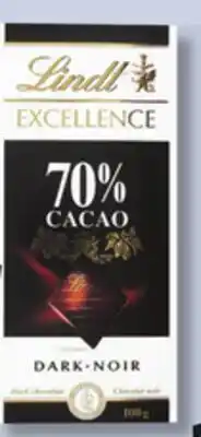 IGA LINDT EXCELLENCE CHOCOLATE offer