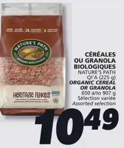 IGA NATURE'S PATH ORGANIC CEREAL offer