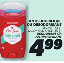 IGA OLD SPICE DEODORANT or ANTIPERSPIRANT offer