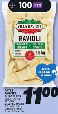 IGA VILLA RAVIOLI FROZEN STUFFED PASTA offer