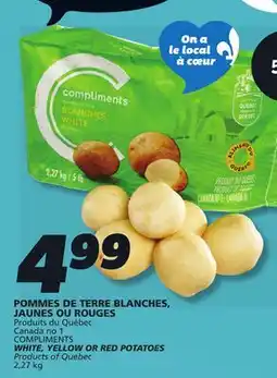IGA COMPLIMENTS WHITE, YELLOW OR RED POTATOES offer