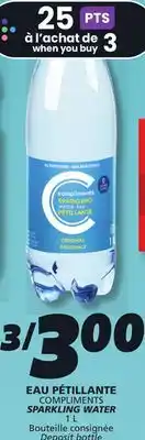 IGA COMPLIMENTS SPARKLING WATER offer