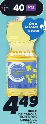 IGA COMPLIMENTS CANOLA OIL offer