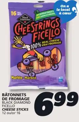 IGA BLACK DIAMOND FICELLO CHEESE STICKS offer