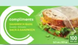 IGA COMPLIMENTS (100) SANDWICH BAGS offer