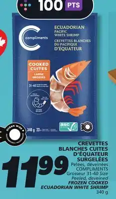 IGA COMPLIMENTS FROZEN COOKED ECUADORIAN WHITE SHRIMP offer