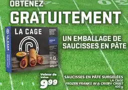 IGA LA CAGE FROZEN FRANKS IN A CRISPY CRUST offer