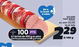IGA LESTERS ALL BEEF SALAMI offer