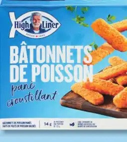 IGA HIGH LINER FROZEN BREADED FISH STICKS, BURGERS, SHRIMP OR PIECES offer