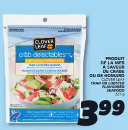 IGA CLOVER LEAF CRAB OR LOBSTER FLAVOURED SEAFOOD offer