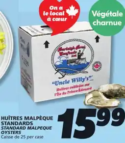 IGA STANDARD MALPEQUE OYSTERS offer