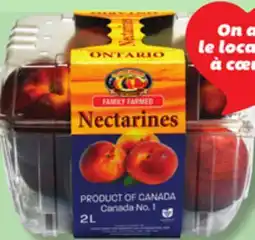 IGA (Basket 2 L) NECTARINES OR (basket 3 L) PEACHES offer
