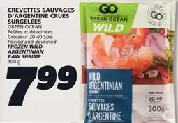 IGA GREEN OCEAN FROZEN WILD ARGENTINIAN RAW SHRIMP offer