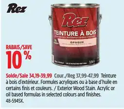 Canadian Tire Exterior Wood Stain offer