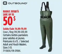 Canadian Tire Selected Adult and Youth Waders offer