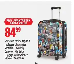 Canadian Tire Outbound Worldly Carry-On Hardside Luggage with Spinner Wheels offer