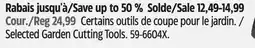 Canadian Tire Yardworks Selected Garden Cutting Tools offer