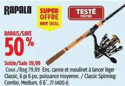 Canadian Tire Classic Spinning Combo offer
