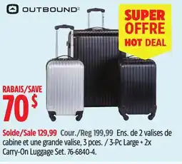 Canadian Tire Outbound 3-Pc Large + 2x Carry-On Luggage Set offer