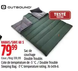 Canadian Tire Outbound Double Trouble Sleeping Bag offer