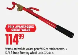 Canadian Tire The Club SUV & Truck Steering Wheel Lock offer