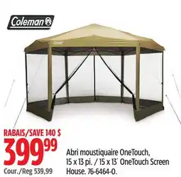 Canadian Tire Coleman 15 x 13´ OneTouch Screen House offer