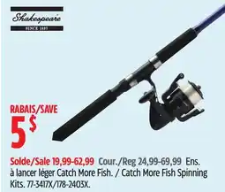 Canadian Tire Shakespeare Catch More Fish Spinning Kits offer