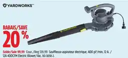 Canadian Tire Yardworks 12A 400CFM Electric Blower/Vac offer