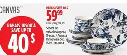 Canadian Tire CANVAS Augusta Dinnerware Set offer