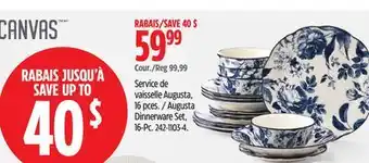 Canadian Tire CANVAS Augusta Dinnerware Set offer