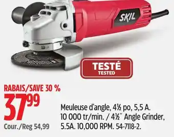 Canadian Tire SKIL 41⁄2˝Angle Grinder, 5.5A offer