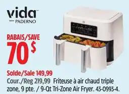 Canadian Tire Vida by Paderno 9-Qt Tri-Zone Air Fryer offer