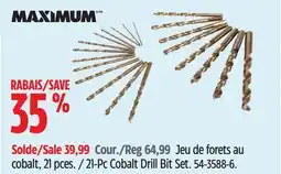 Canadian Tire Maximum 21-Pc Cobalt Drill Bit Set offer